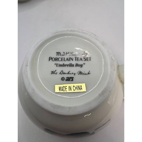 Hummel Danbury Mint Stormy Weather Tea Set Unbrella Boy Creamer, Umbrella Girl S - Picture 11 of 16